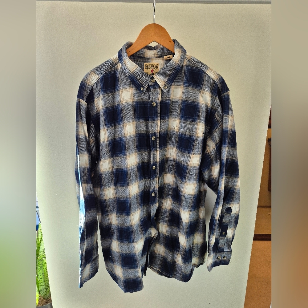 Red Head 100% Cotton Plaid Flannel Shirt 2XL